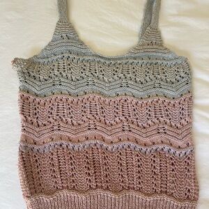Ombre sweater tank top